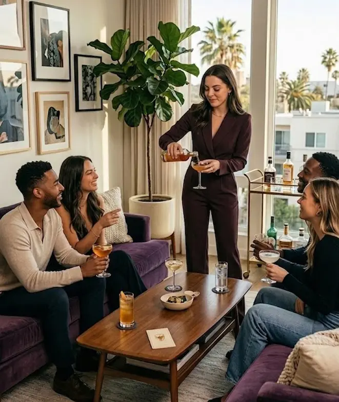 Chloe seamlessly bringing that curated sensory experience home to host friends
